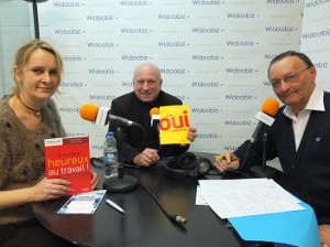 Nathalie Olivier et Christophe Labarde au micro de Jacques Petit